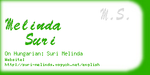 melinda suri business card
